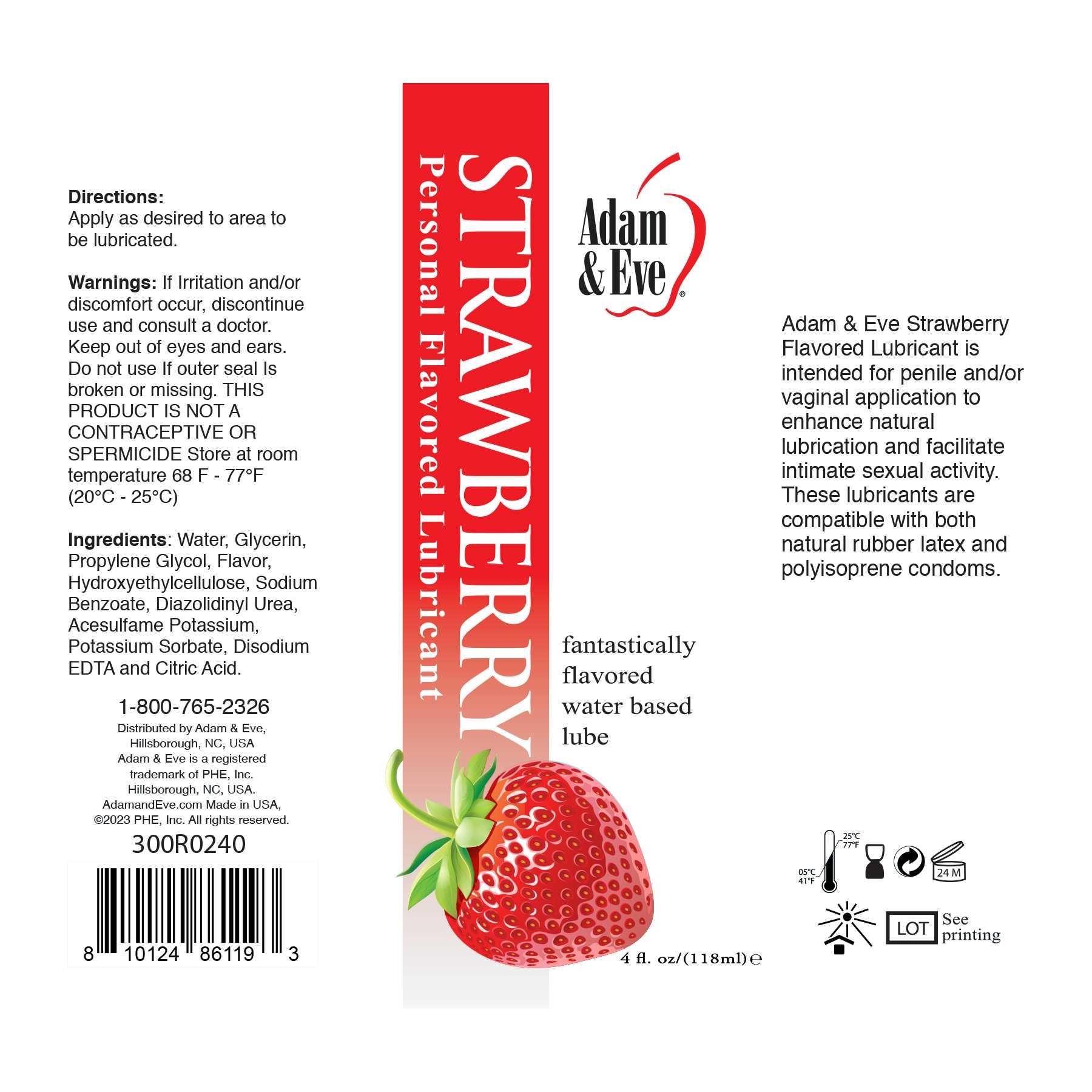 ADAM AND EVE PERSONAL FLAVORED LUBRICANT  strawberry