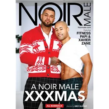 Two clothed males caressing noir male Christmas