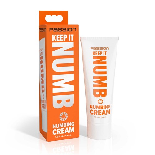 Passion Lubricants Keep it Numb Numbing Cream with packaging