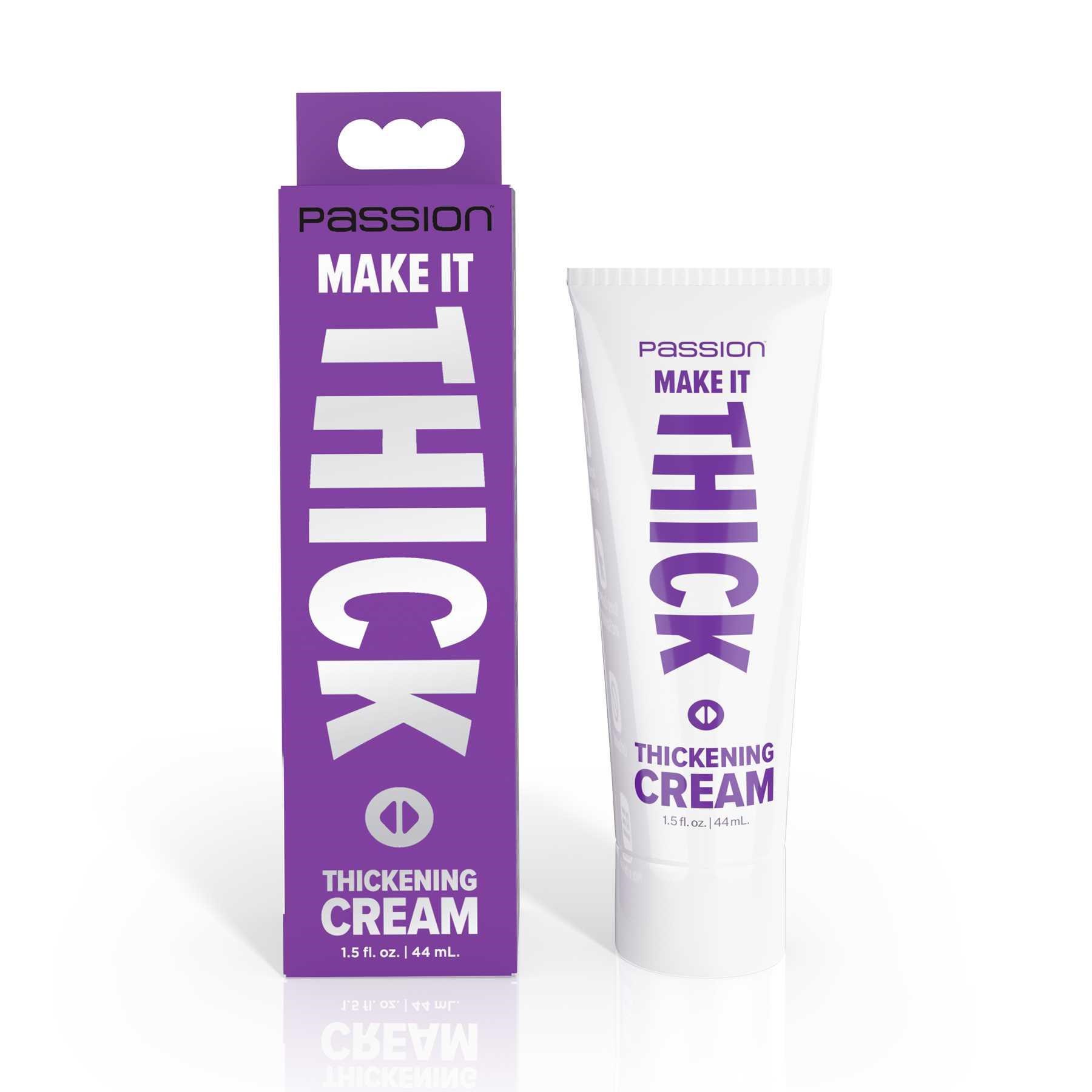 Passion Lubricants Make it Thick Thickening Cream with package