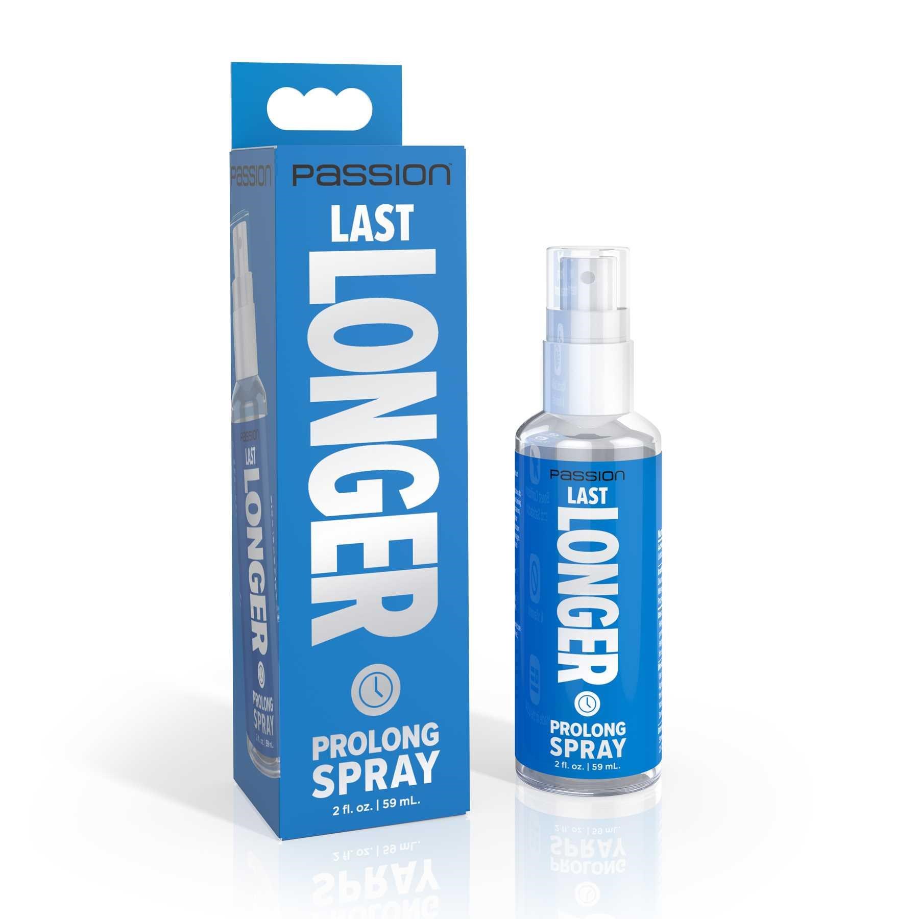 Passion Lubricants Last Longer Prolong Spray with package